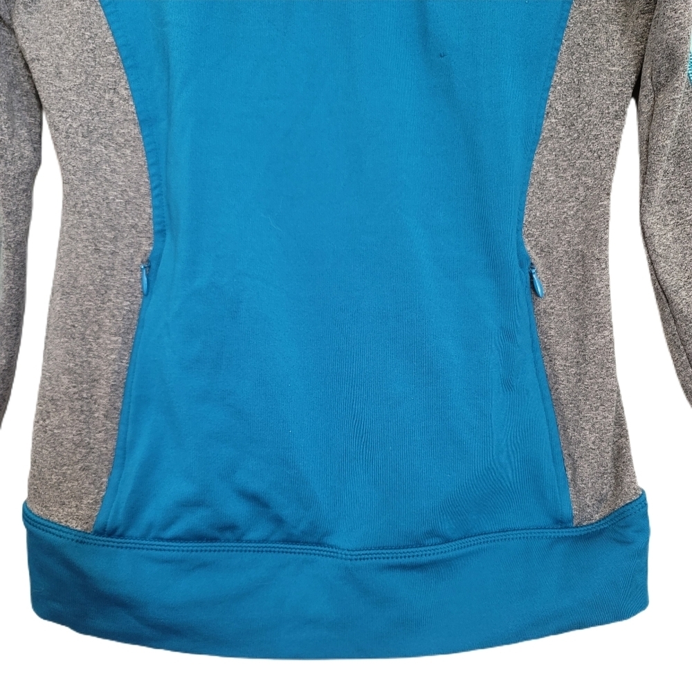 Victoria's Secret PINK Ultimate Pullover XS Blue Long Sleeve Thumb Holes - Picture 3 of 7